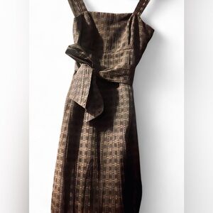 DIKA Brown & Black Patterned A-Line Dress